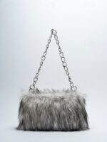 Women's Faux Fur Chain Bag – Plush and Stylish with - Image 15