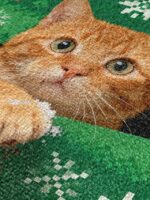 Women's Christmas Tote Bag, Green Snowflake and Fair Isle - Image 8