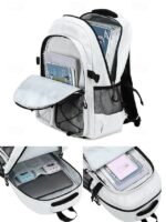 Unisex Waterproof School Backpack with Multi-Pocket Design and - Image 4