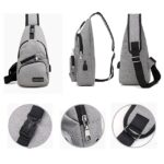 Men's Crossbody Sling Bag with USB Charging Port - Ideal - Image 5