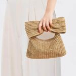 Women's Boho Chic Straw Clutch with Large Bow Detail - - Image 4