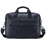 Premium Brown Leather Briefcase - Elegant Business Laptop Bag - Image 14