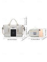 Women's Polyester Quilted Duffel Bag Set, Multiple Colors, - Image 14