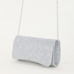 Women's Silver Glitter Evening Clutch Purse – Elegant