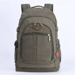 Men's Vintage Canvas Backpack for Travel and School – - Image 6