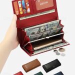 Women's Crocodile Pattern Faux Leather Long Wallet with