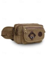 Men's Durable Canvas Crossbody Bag with Multiple Pockets - Image 10