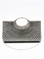 Glamorous Gold Crystal Evening Clutch with Round Handle – - Image 10