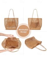 Women's Tote Shoulder Bags Mesh Shopping Casual Daily Beach - Image 7