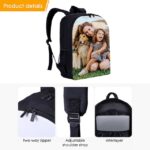 Custom Photo Backpack – Personalized School Bag with Family - Image 2