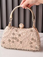 Women's Polyester Clutch Bag with Sequin and Bead - Image 2