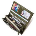 Women's Vintage Red Leather RFID-Blocking Wallet - - Image 8