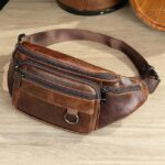 Men's Vintage Leather Sling Bag Fanny pack– Crossbody