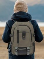 Men's Large Capacity Canvas Backpack – Vintage Style - Image 2