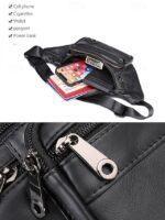 Men's Vintage Leather Sling Bag Fanny pack– Crossbody - Image 9