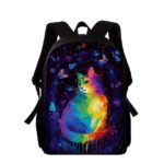 Animal Backpack Kids Colorful Cat Print Oxford Fabric Backpack
