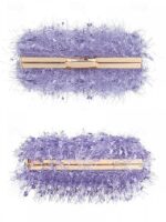 Women's Chic Feathered Evening Clutch with Chain Strap, - Image 6