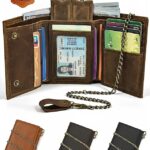 Men's Genuine Leather Wallet with Key Slot & Chain,
