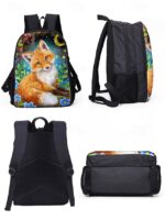 Girls'3-Piece Fox Backpack Set with Lunch Bag and Pencil - Image 7