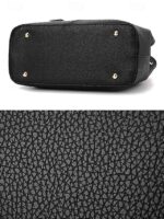 Women's Faux Leather Handbag with Adjustable Strap, - Image 8