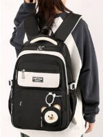 Teen Waterproof Backpack with Trolley Sleeve – Multi-Pocket - Image 12