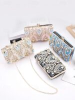 Women's Clutch Evening Bag Wristlet Shoulder Bags Silk - Image 2