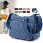 Women's Multi-Pocket Nylon Crossbody Bag – Lightweight