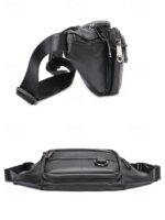Men's Vintage Leather Sling Bag Fanny pack– Crossbody - Image 7