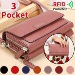 Women's RFID Blocking Crossbody Wallet Purse –