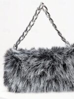 Women's Faux Fur Chain Bag – Plush and Stylish with - Image 8