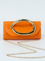 Women's Metallic Evening Clutch Bag with Gold Handle, - Image 17