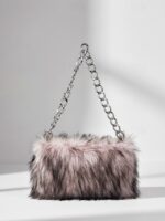 Women's Faux Fur Chain Bag – Plush and Stylish with - Image 18