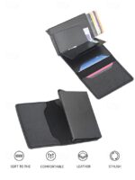 Men's RFID Blocking Carbon Fiber Pattern Wallet, Faux - Image 8