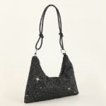 Women's Silver Rhinestone Shoulder Bag – Sparkly Hobo - Image 6