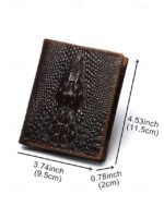 Men's Genuine Leather Wallet with Crocodile Head Design – - Image 8
