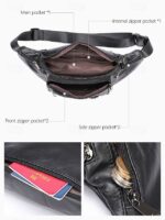 Men's Vintage Leather Sling Bag Fanny pack– Crossbody - Image 8
