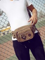 Men's Durable Canvas Crossbody Bag with Multiple Pockets - Image 2