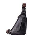 Men's Cowhide Leather Sling Bag - Vintage Crossbody