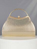 Women's Glitter Evening Clutch Bag – Sparkly Gold Handbag - Image 7