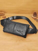 Men's Genuine Leather Waist Bag & Crossbody Sling, - Image 11