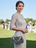 Women's Polyester Clutch Bag with Sequin and Bead - Image 3