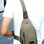 Men's Canvas Sling Bag - Durable Crossbody Shoulder