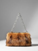 Women's Faux Fur Chain Bag – Plush and Stylish with - Image 14