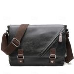 Men's Faux Leather Messenger Bag – Vintage Business