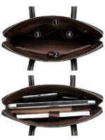 Men's Faux Leather Business Briefcase with Detachable - Image 6