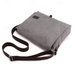Men's Brown Canvas Messenger Bag with Adjustable Shoulder - Image 7
