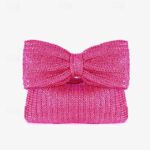 Women's Boho Chic Straw Clutch with Large Bow Detail - - Image 10