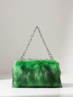 Women's Faux Fur Chain Bag – Plush and Stylish with - Image 11