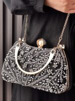 Women's Polyester Clutch Bag with Sequin and Bead - Image 5