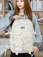 Unisex Waterproof School Backpack with Multi-Pocket Design and - Image 12